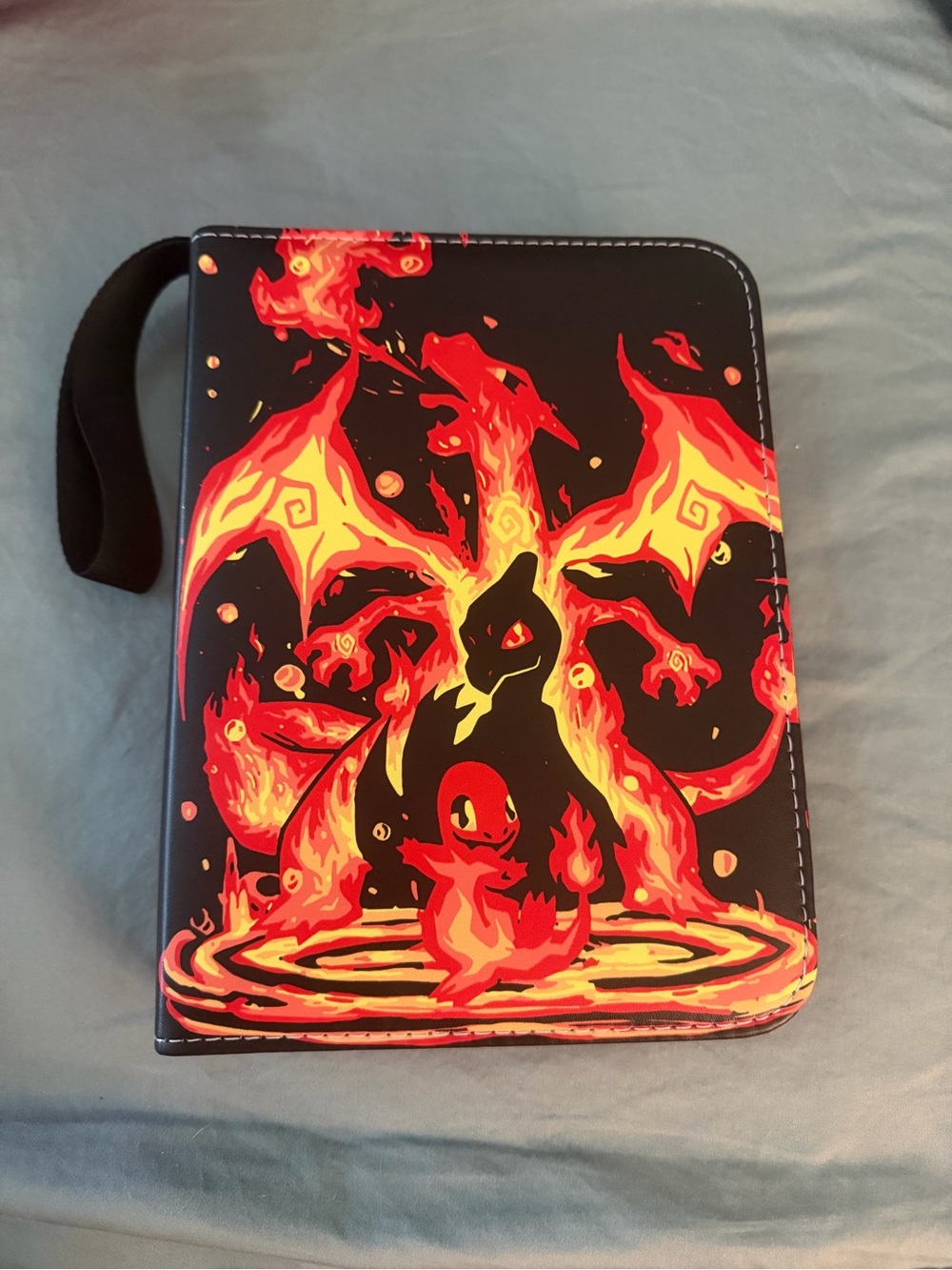 Charizard Fire Pokemon & Blastoise & Squirtle Pokemon 4 pocket Zip Up Binder
